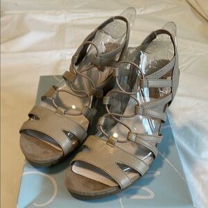 Clarks Beige Strappy Sandals